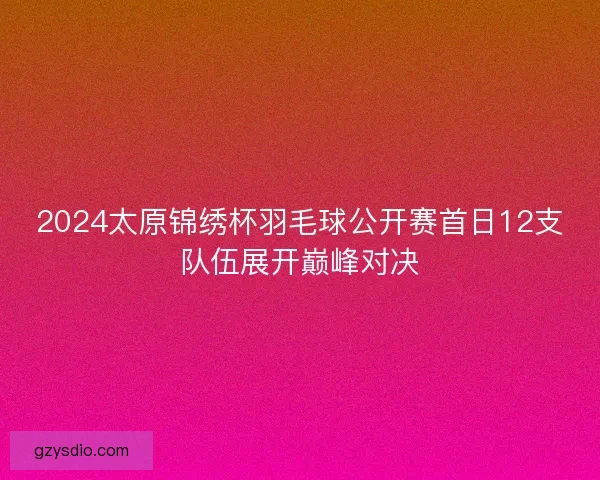 2024太原锦绣杯羽毛球公开赛首日12支队伍展开巅峰对决